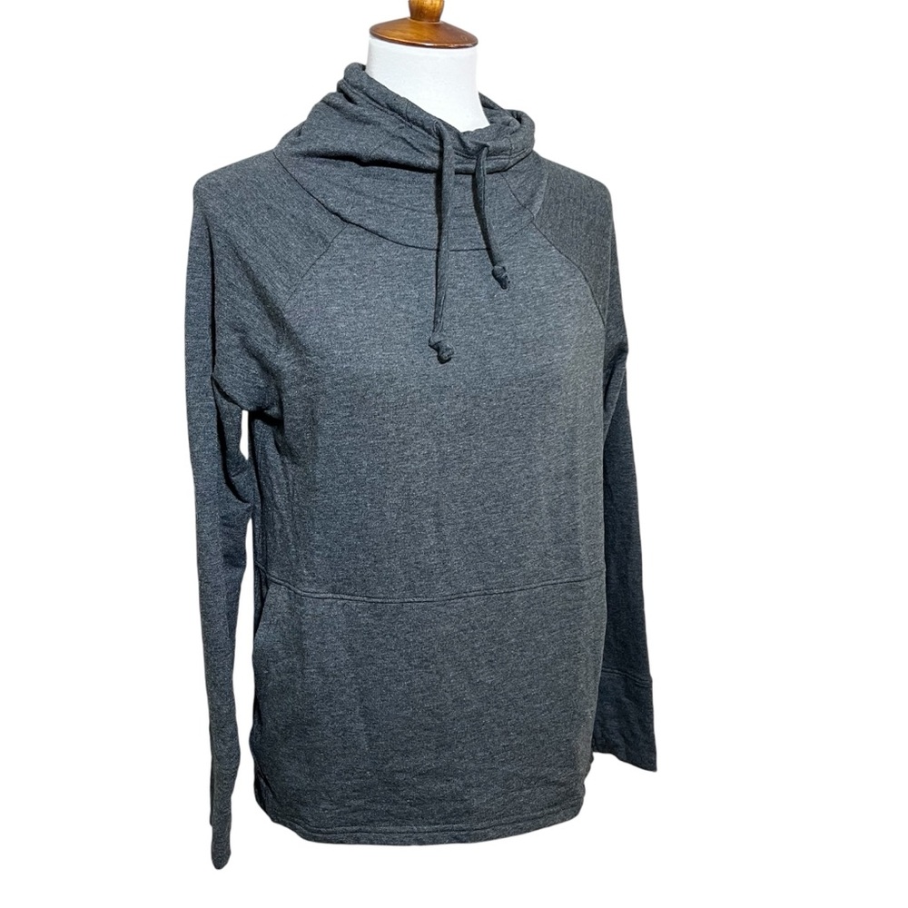 The North Face Gray Cowl Neck Hoodie Womens Pullover Sweatshirt Funnel Neck